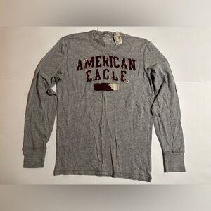 American Eagle Logo Name Long Sleeve Shirt Men’s Small